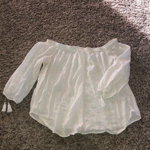 White off the shoulder top